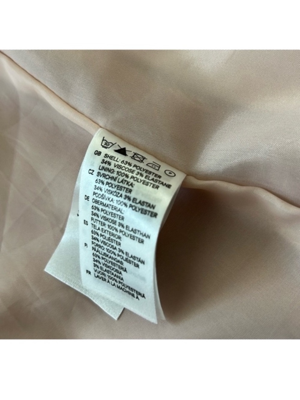 Womens Blush Pink Tailored Blazer H&M Jacket - Picture 6 of 7